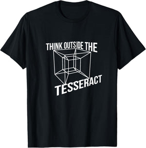 Think Outside The Tesseract Box Novelty T-Shirt - T-Shirt | Black