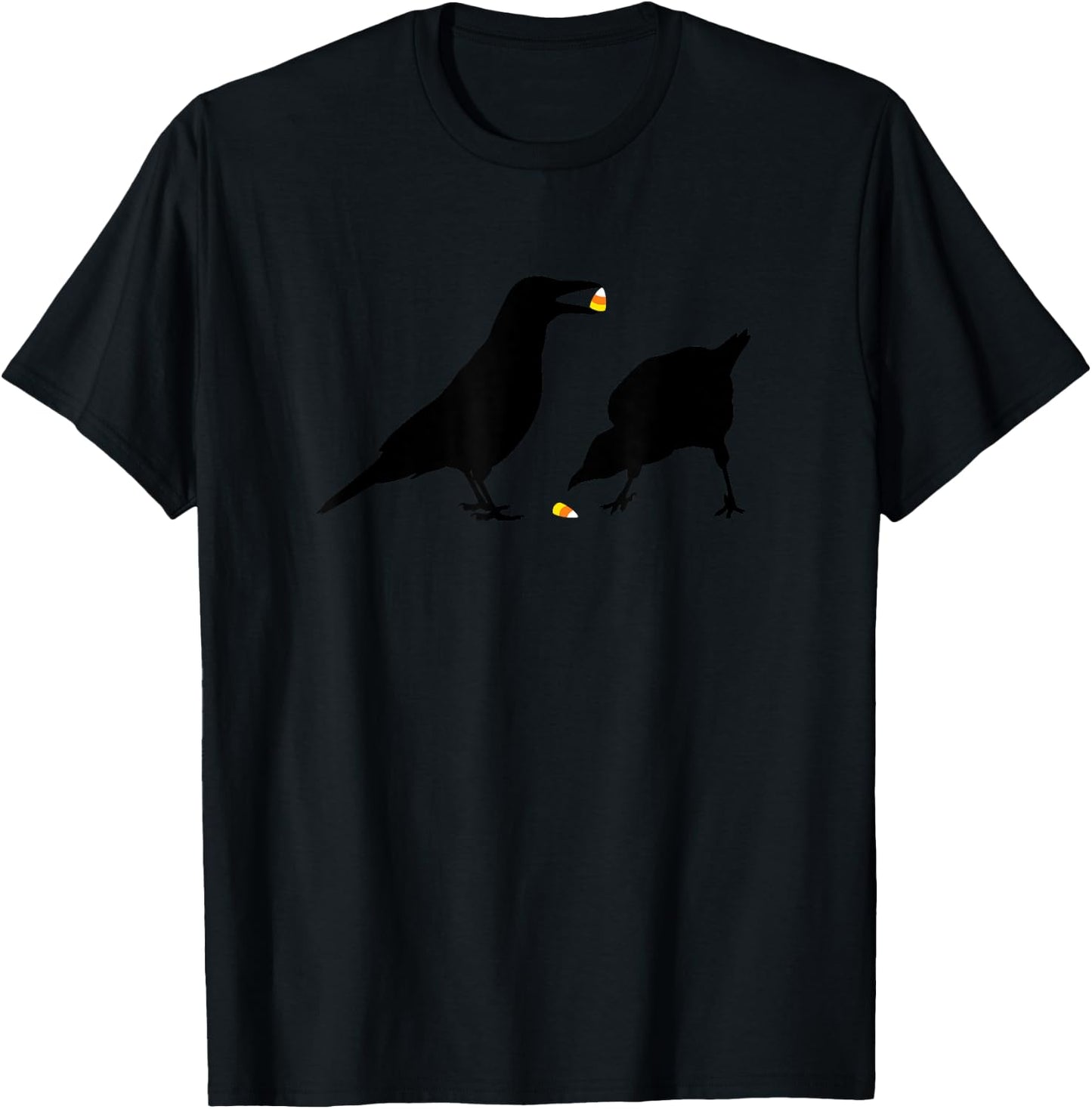 Halloween Candy Corn Crows T-Shirt - T-Shirt | Black