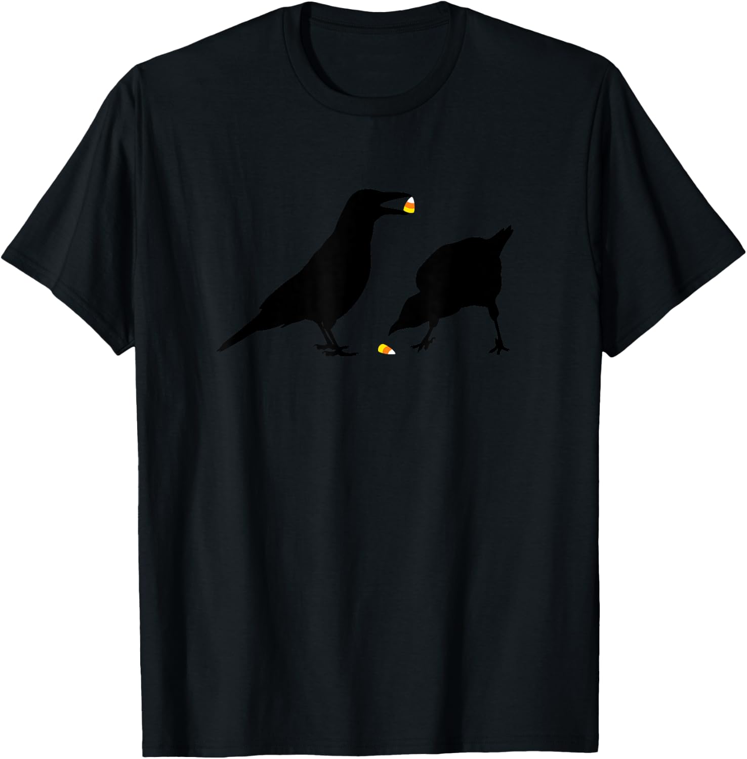 Halloween Candy Corn Crows T-Shirt - T-Shirt | Black