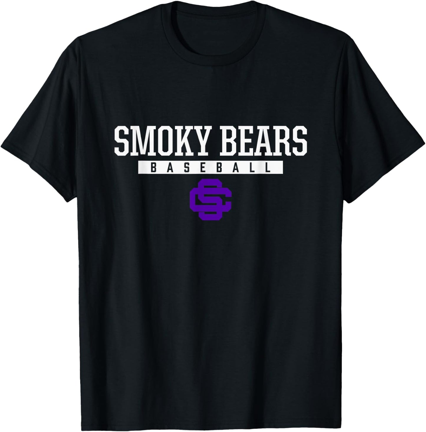 Sevier County Smoky Bears Logo Baseball HS T-Shirt - T-Shirt | Black