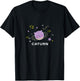 Caturn / Saturn Cat in Space Men Women Girls Kids T-Shirt - T-Shirt | Black