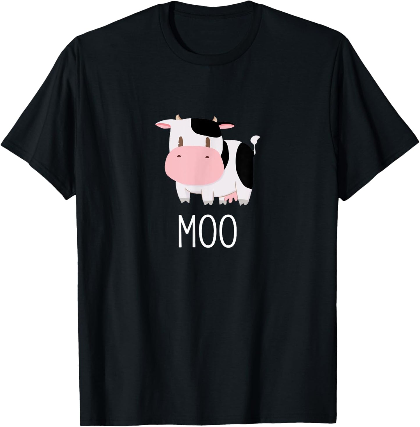 Cute Cow Moo Farm Animals Funny Farmer Cool Humor Novelty T-Shirt - T-Shirt | Black