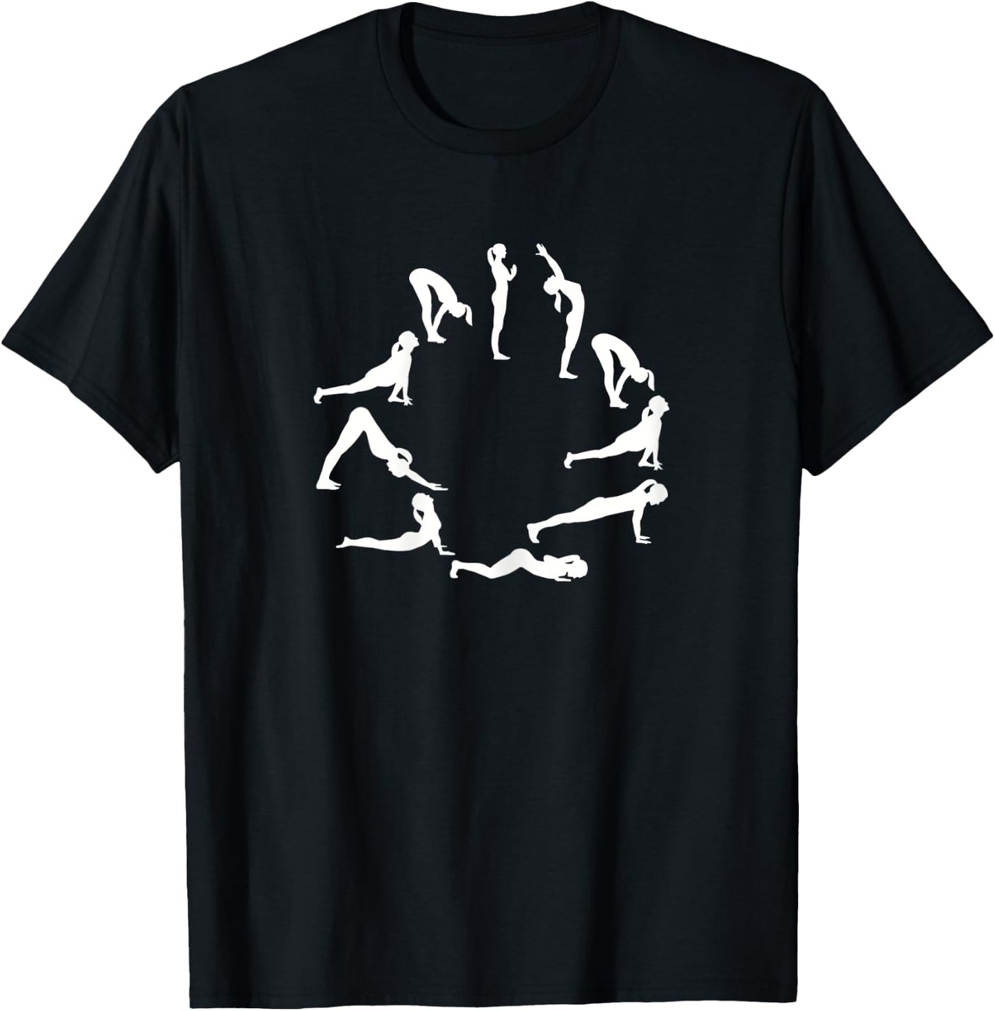 Yoga sun salute T-Shirt - T-Shirt | Black