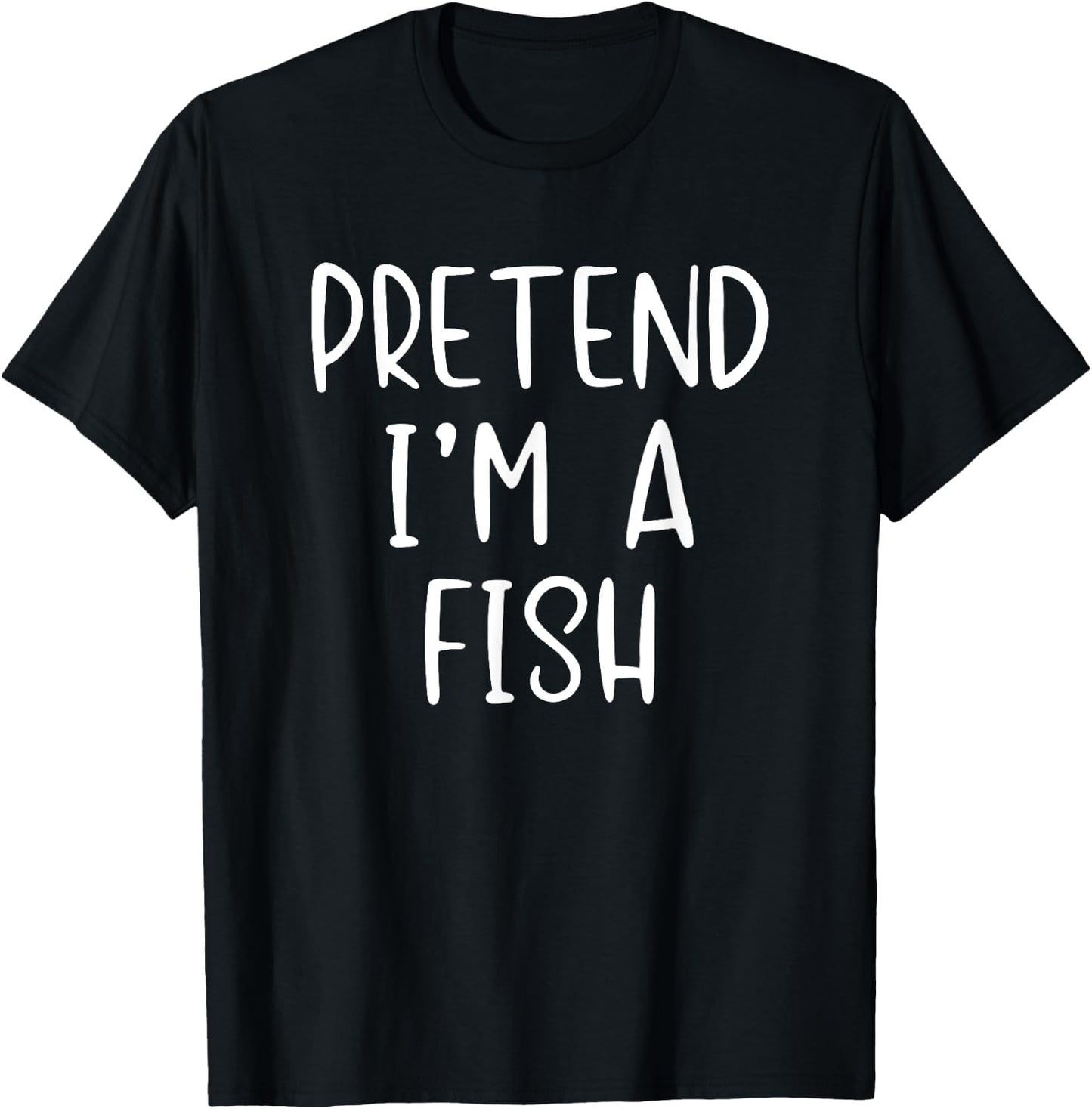 Pretend Fish Costume Halloween Lazy Easy Last Minute T-Shirt - T-Shirt | Black