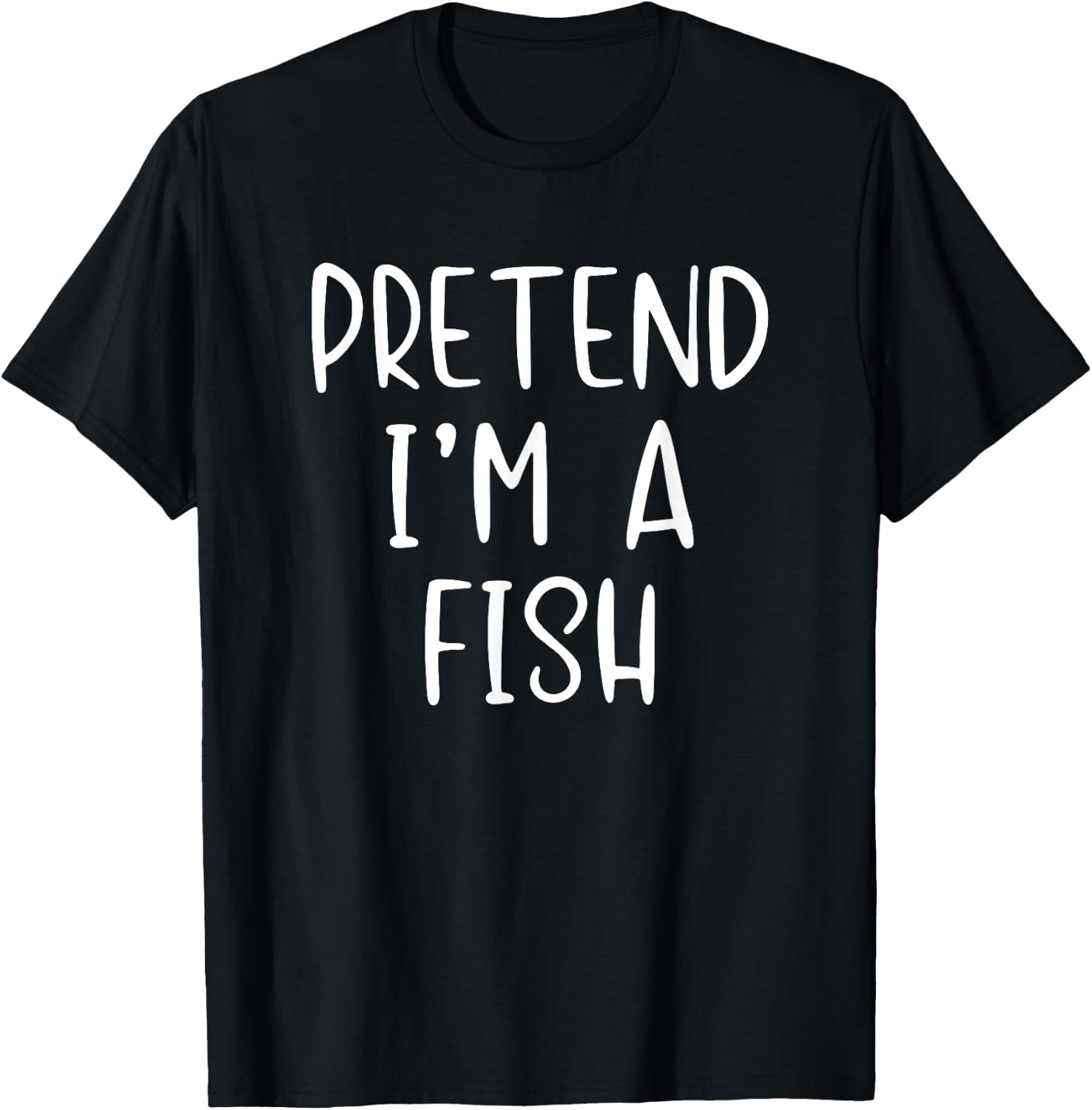 Pretend Fish Costume Halloween Lazy Easy Last Minute T-Shirt - T-Shirt | Black