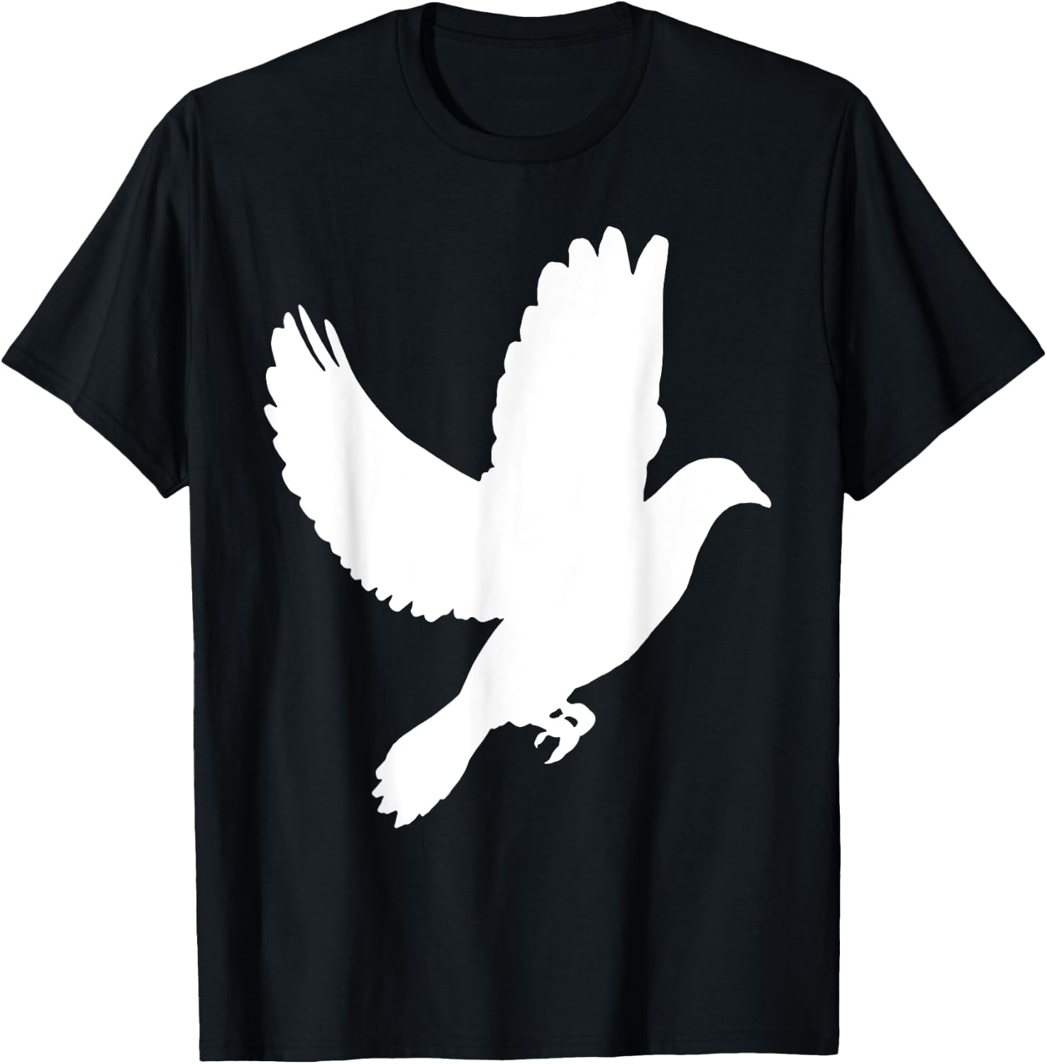 Dove T Shirt Flying Pigeon Cool Shirt Bird Gift T-Shirt - T-Shirt | Black