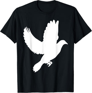 Dove T Shirt Flying Pigeon Cool Shirt Bird Gift T-Shirt - T-Shirt | Black