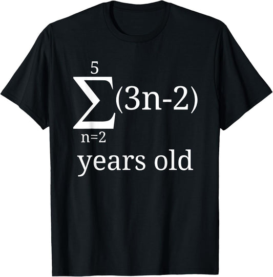 Funny Geeky Math Shirt-34th Birthday 34 Years Old Math Lover T-Shirt - T-Shirt | Black
