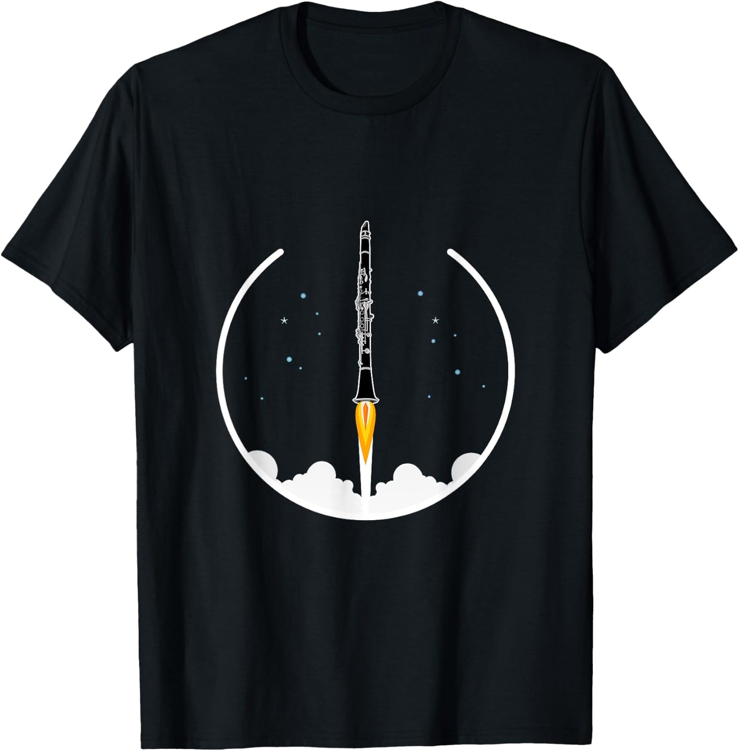 Funny Clarinet Rocket, Concert Band, Marching Band T-Shirt - T-Shirt | Black