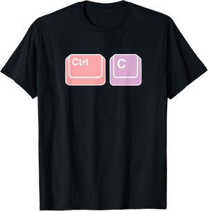 Hilarious Ctrl-C Computer Geek Gift T-Shirt - T-Shirt | Black