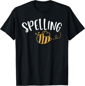 Cute Spelling Bee Design - School Spelling Bee T-Shirt - T-Shirt | Black