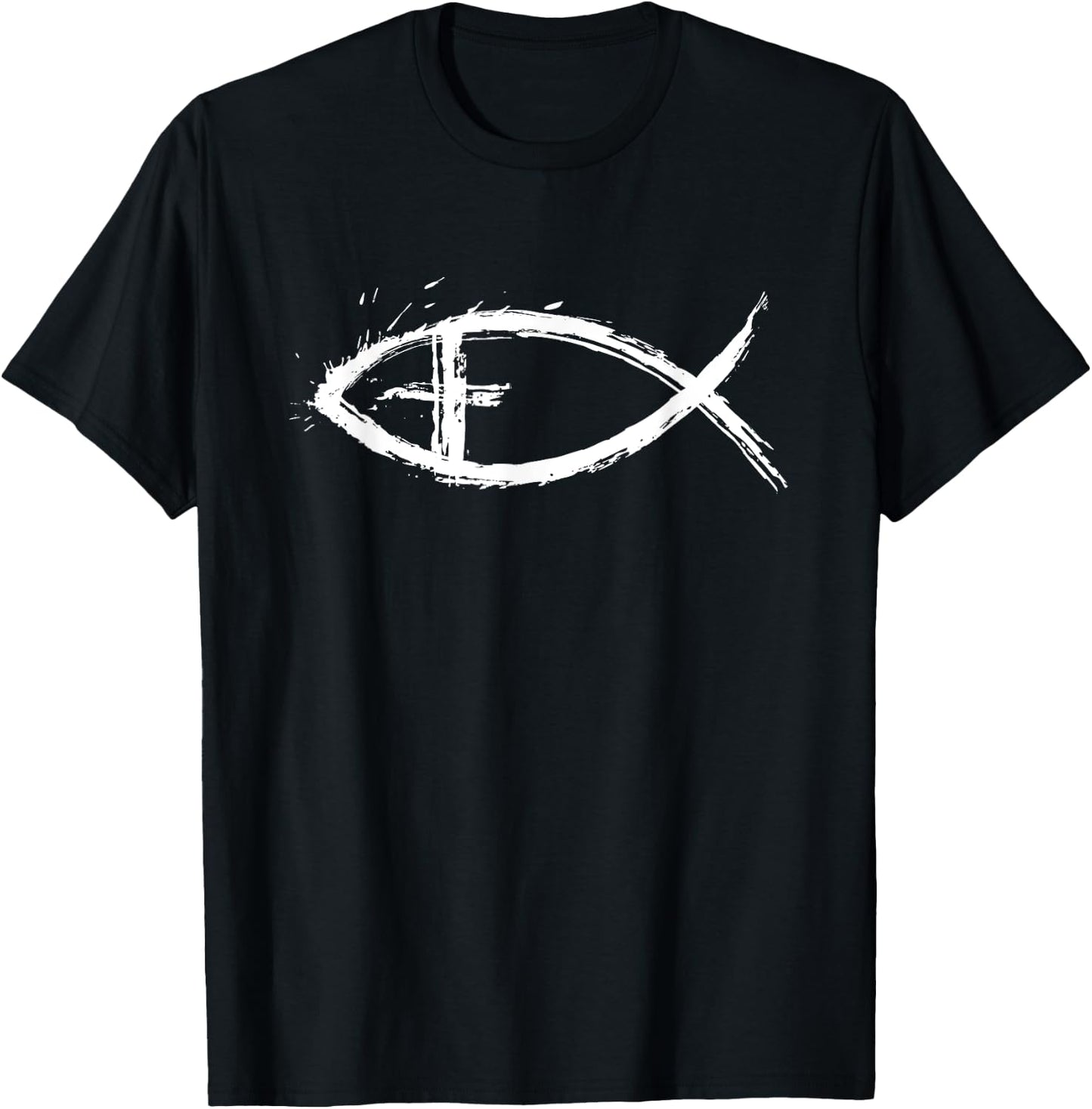 Jesus Fish Christian T-Shirt - T-Shirt | Black