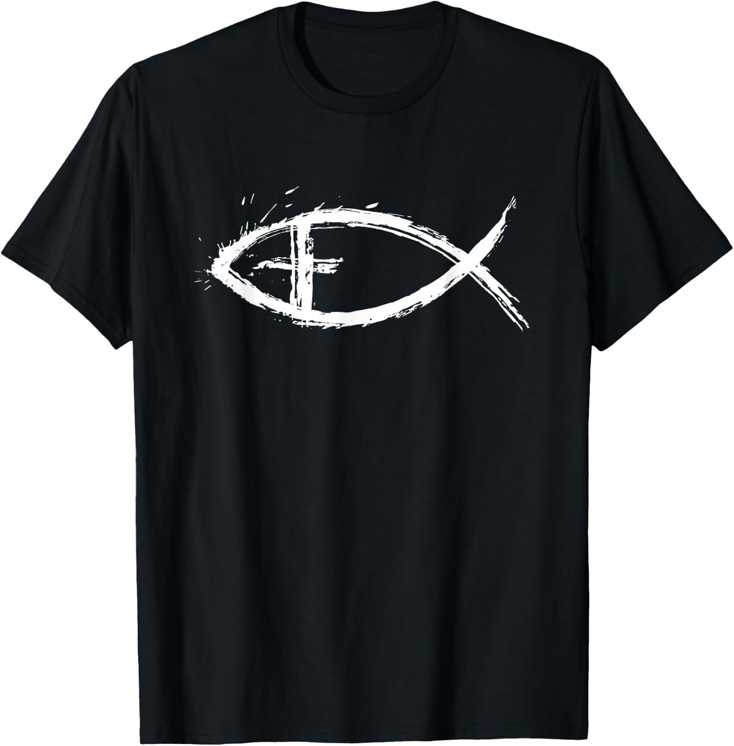 Jesus Fish Christian T-Shirt - T-Shirt | Black