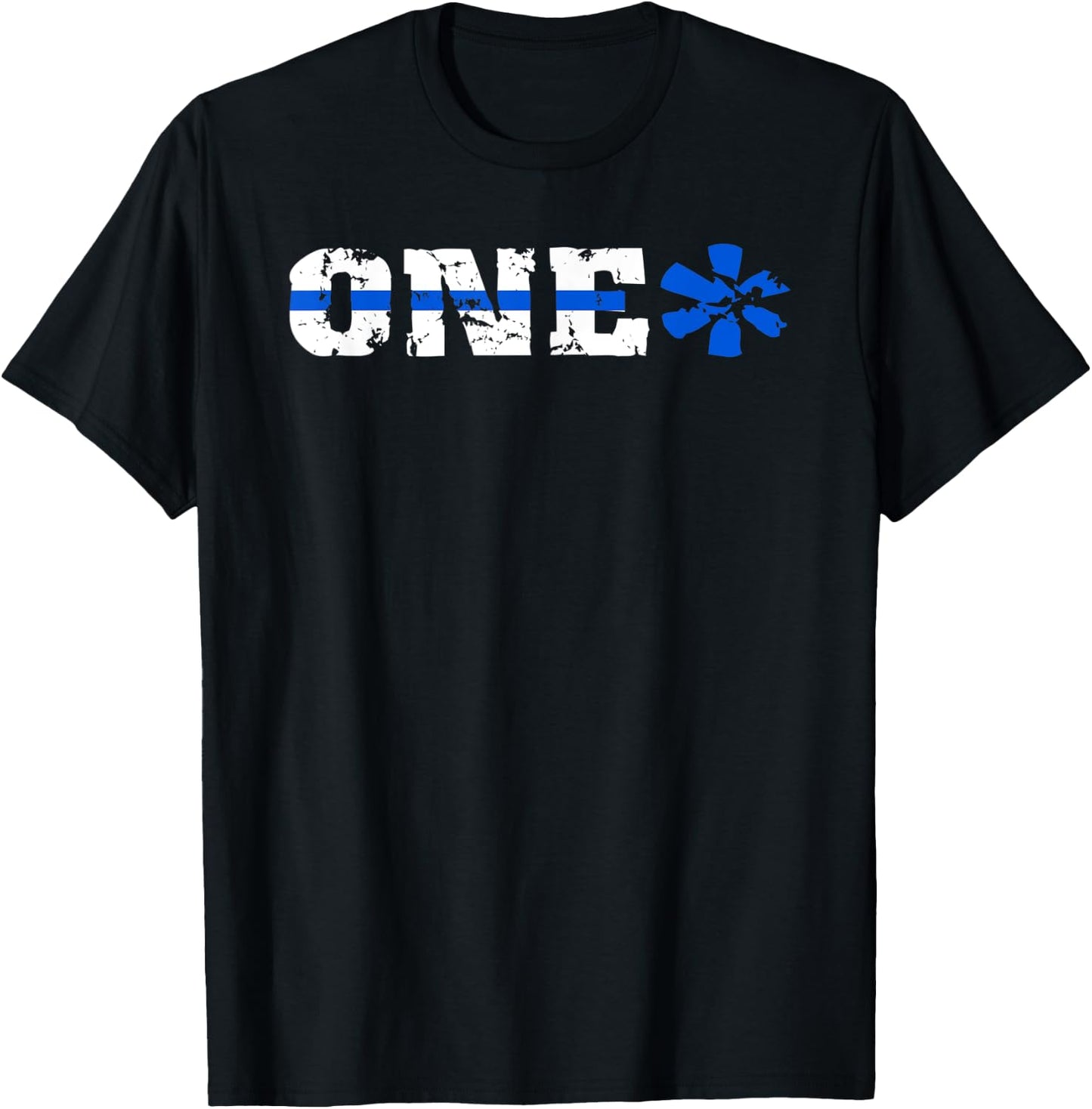 Thin Blue Line Shirt Police One Ass To Risk T-Shirt - T-Shirt | Black