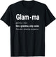 Glam-ma Grandmother Christmas T-Shirt - T-Shirt | Black