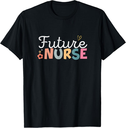 Retro Future Nurse Nursing School Student Nurse In Progress T-Shirt - T-Shirt | Black
