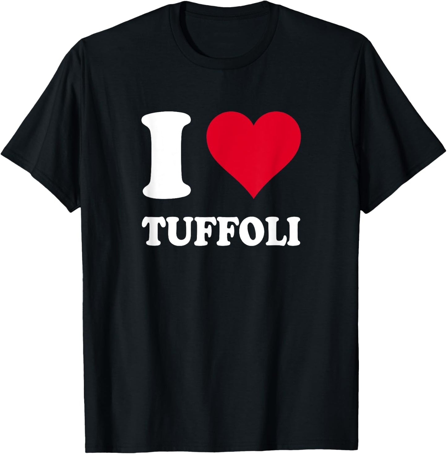Red Heart I Love Tuffoli T-Shirt - T-Shirt | Black