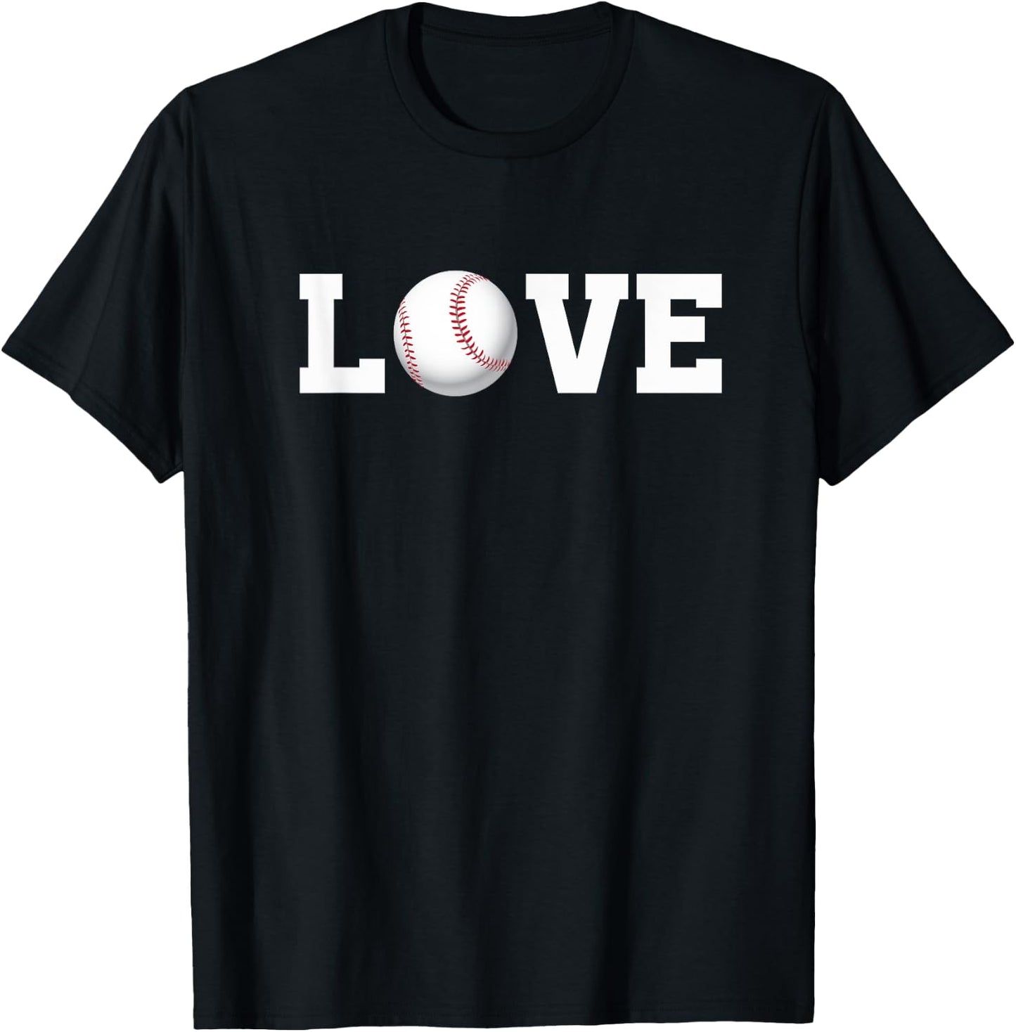 Gift baseball lovers, love baseball shirt T-Shirt - T-Shirt | Black