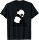 Cute Amanda Panda Sitting Bear T-Shirt - T-Shirt | Black