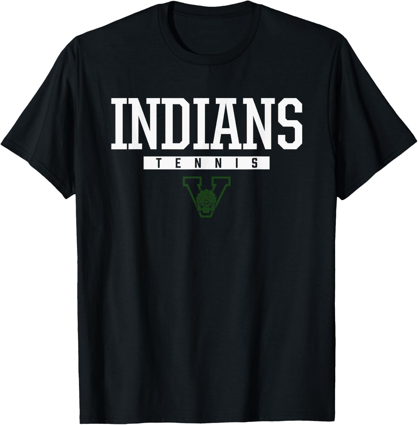 Venice Indians Logo Tennis HS T-Shirt - T-Shirt | Black