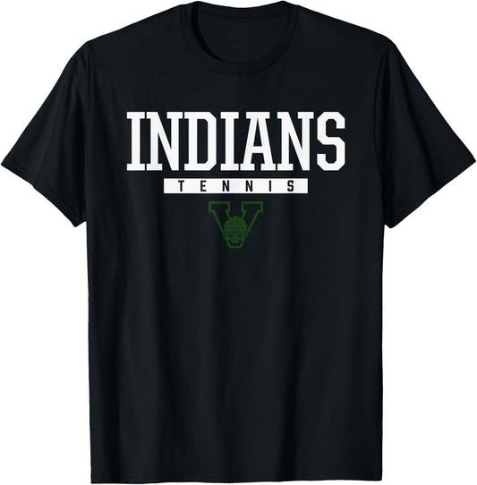 Venice Indians Logo Tennis HS T-Shirt - T-Shirt | Black