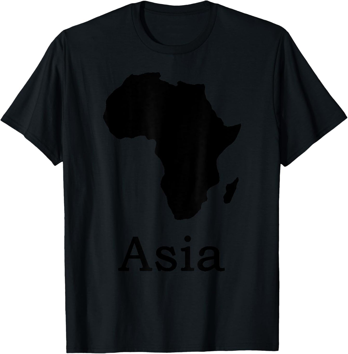 Funny Mixed-up Africa Asia T-Shirt - T-Shirt | Black