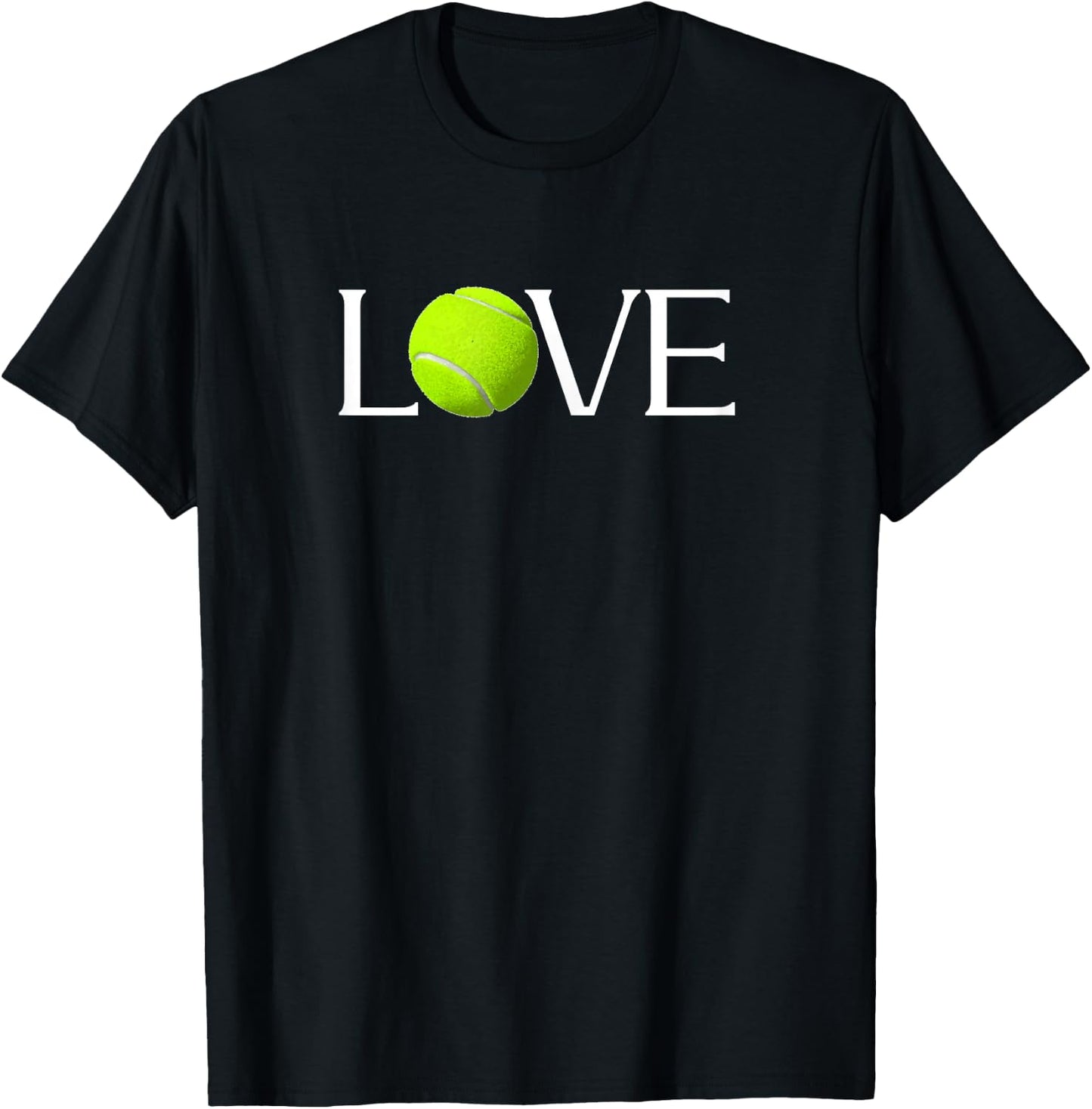 Tennis Love player fan match day gift T-Shirt - T-Shirt | Black