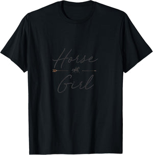 Horse Girl Country Girl HorseBack Rider Equestrian T-Shirt - T-Shirt | Black