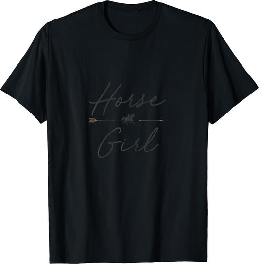 Horse Girl Country Girl HorseBack Rider Equestrian T-Shirt - T-Shirt | Black