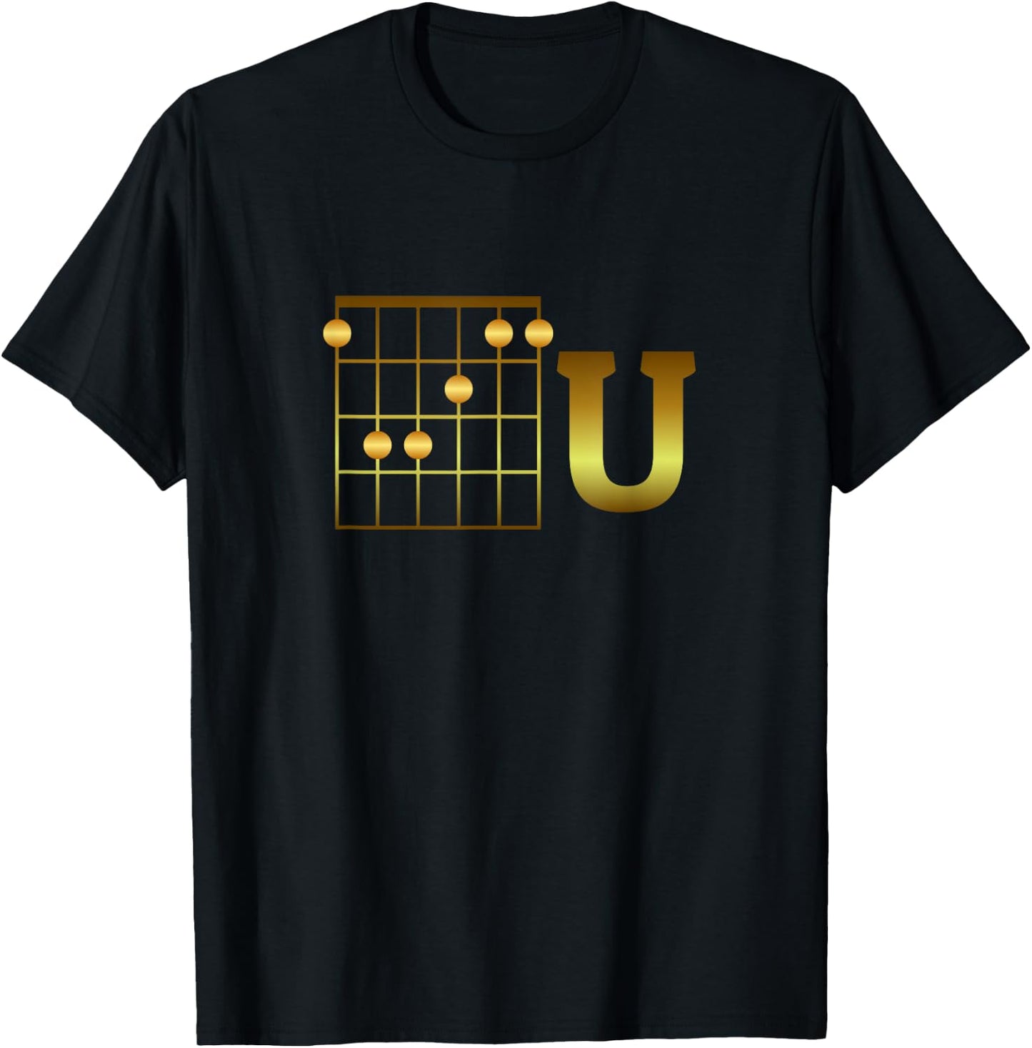 Funny F Chord U Guitarist Player Gift - Guitar Lover T-Shirt - T-Shirt | Black