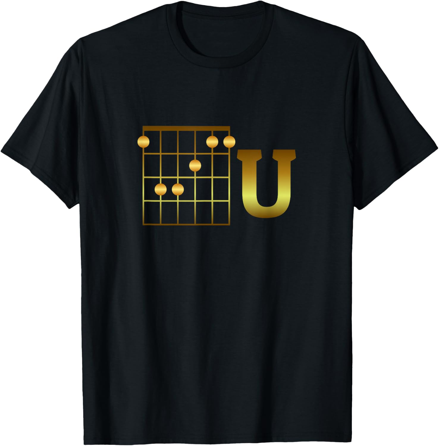 Funny F Chord U Guitarist Player Gift - Guitar Lover T-Shirt - T-Shirt | Black