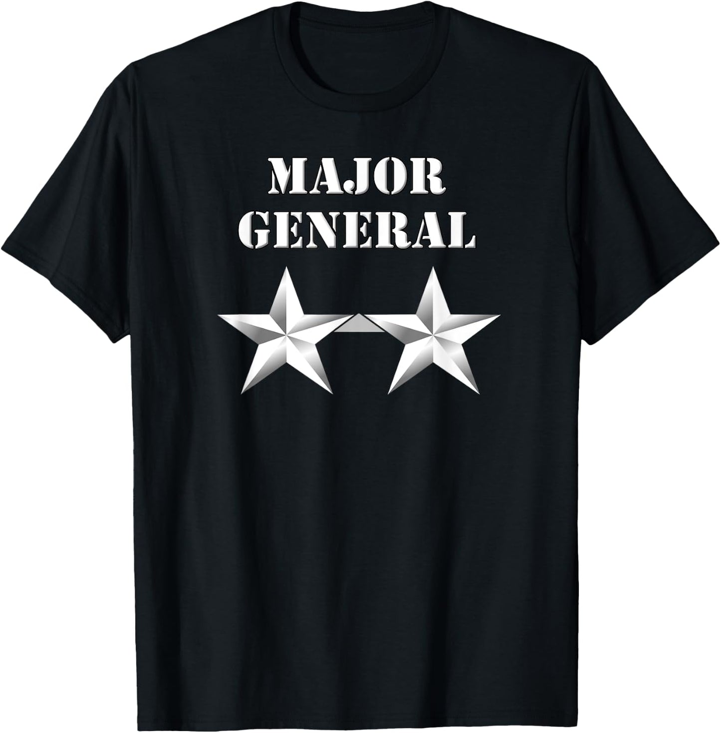 Major General - Army Officer Rank Insignia T-Shirt - T-Shirt | Black