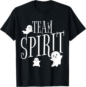 Funny Ghost Pun - Team Spirit - Halloween Gifts T-Shirt - T-Shirt | Black