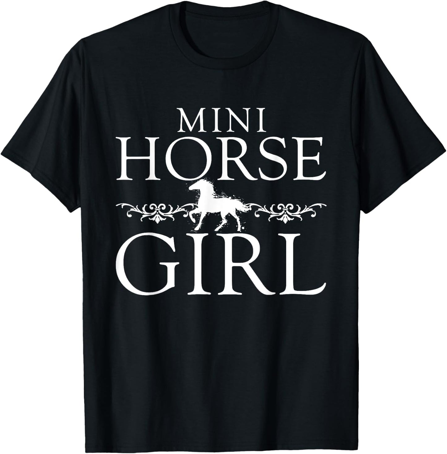 Mini Horse Girl Horse Lover Shirt Horse Gift Girls Women T-Shirt - T-Shirt | Black