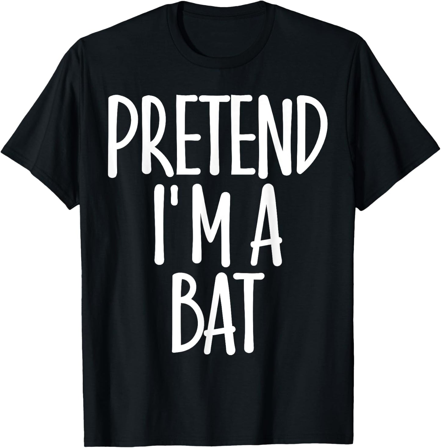 Easy Pretend I'm Bat Costume Gift Fun Lazy Halloween T-Shirt - T-Shirt | Black