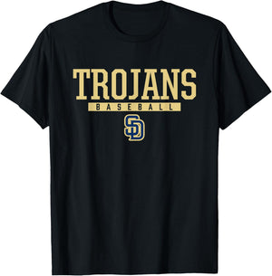 Soddy-Daisy Trojans Logo Baseball HS T-Shirt - T-Shirt | Black