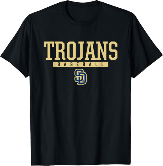 Soddy-Daisy Trojans Logo Baseball HS T-Shirt - T-Shirt | Black