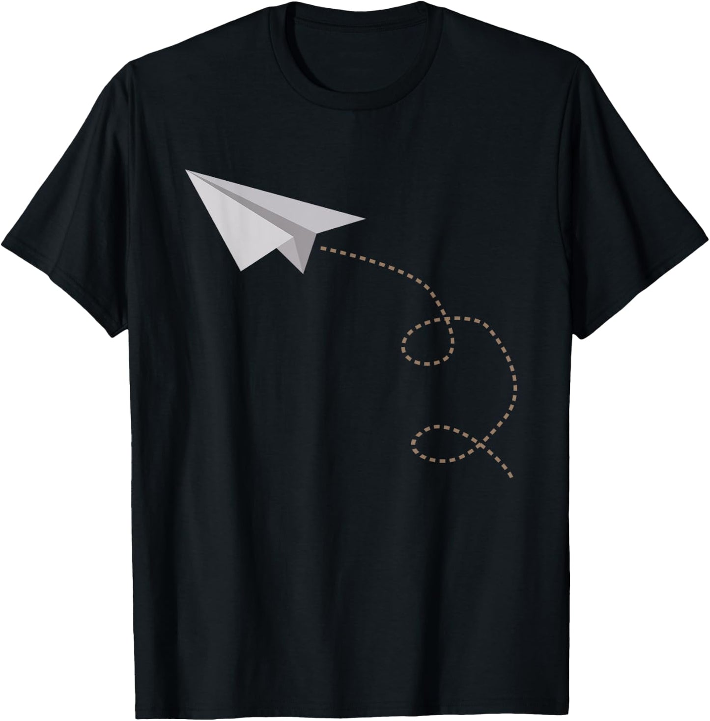 Flying Paper Airplane Awesome Paper Plane T-Shirt - T-Shirt | Black