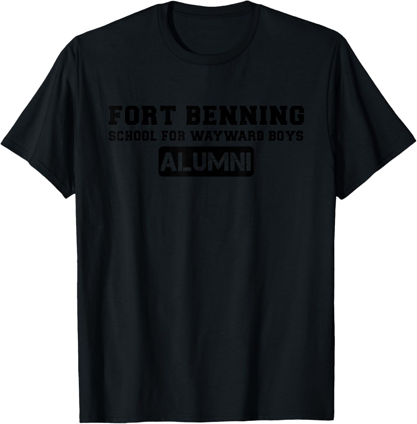 Fort Benning School for Wayward Boys Alumni Olive BCT Shirt T-Shirt - T-Shirt | Black