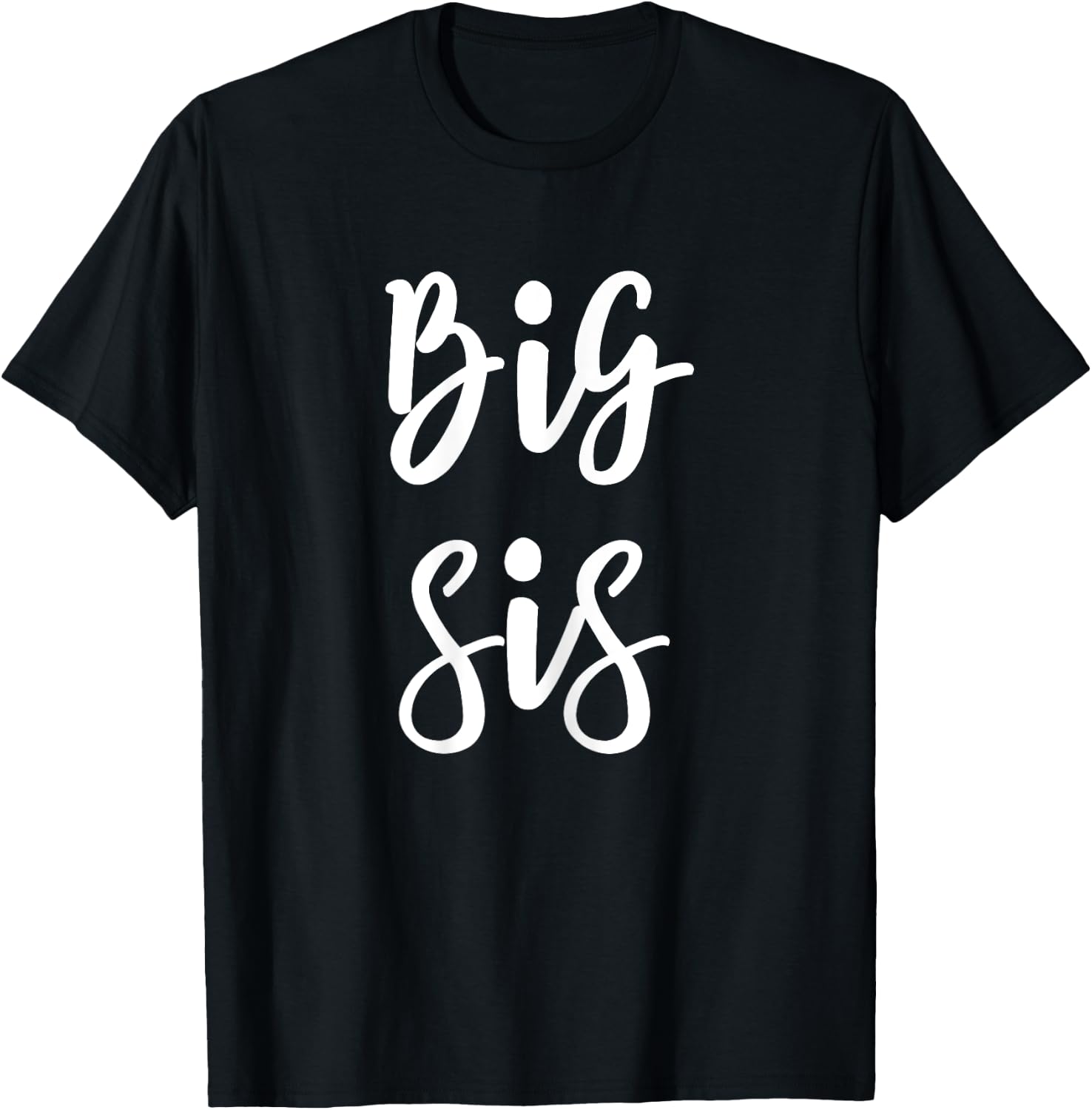 Big Sis for Big Little Brother and Sister Siblings Matching T-Shirt - T-Shirt | Black