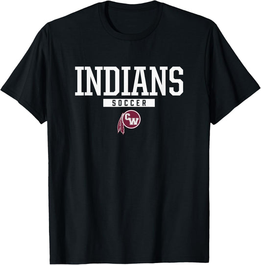 Canal Winchester Indians Logo Soccer HS T-Shirt - T-Shirt | Black
