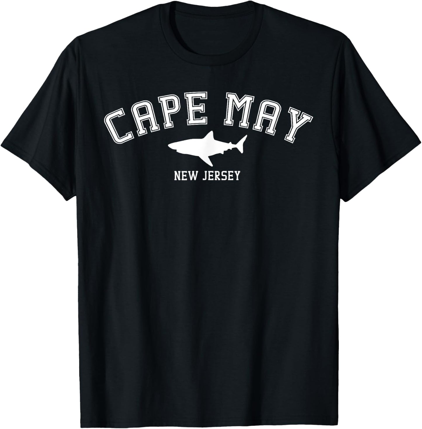 Cape May New Jersey Shark Travel Gift T-Shirt - T-Shirt | Black