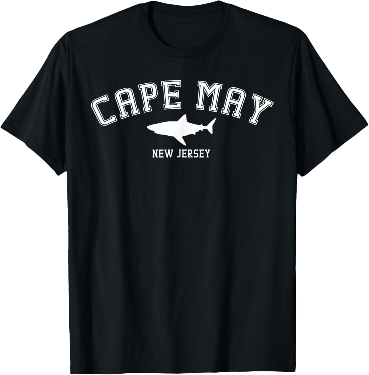 Cape May New Jersey Shark Travel Gift T-Shirt - T-Shirt | Black