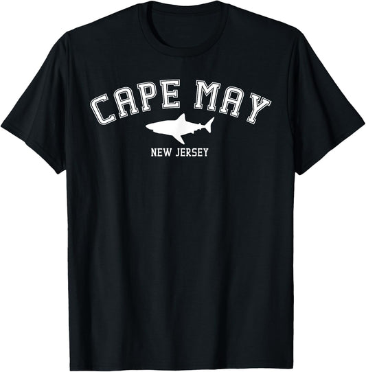 Cape May New Jersey Shark Travel Gift T-Shirt - T-Shirt | Black