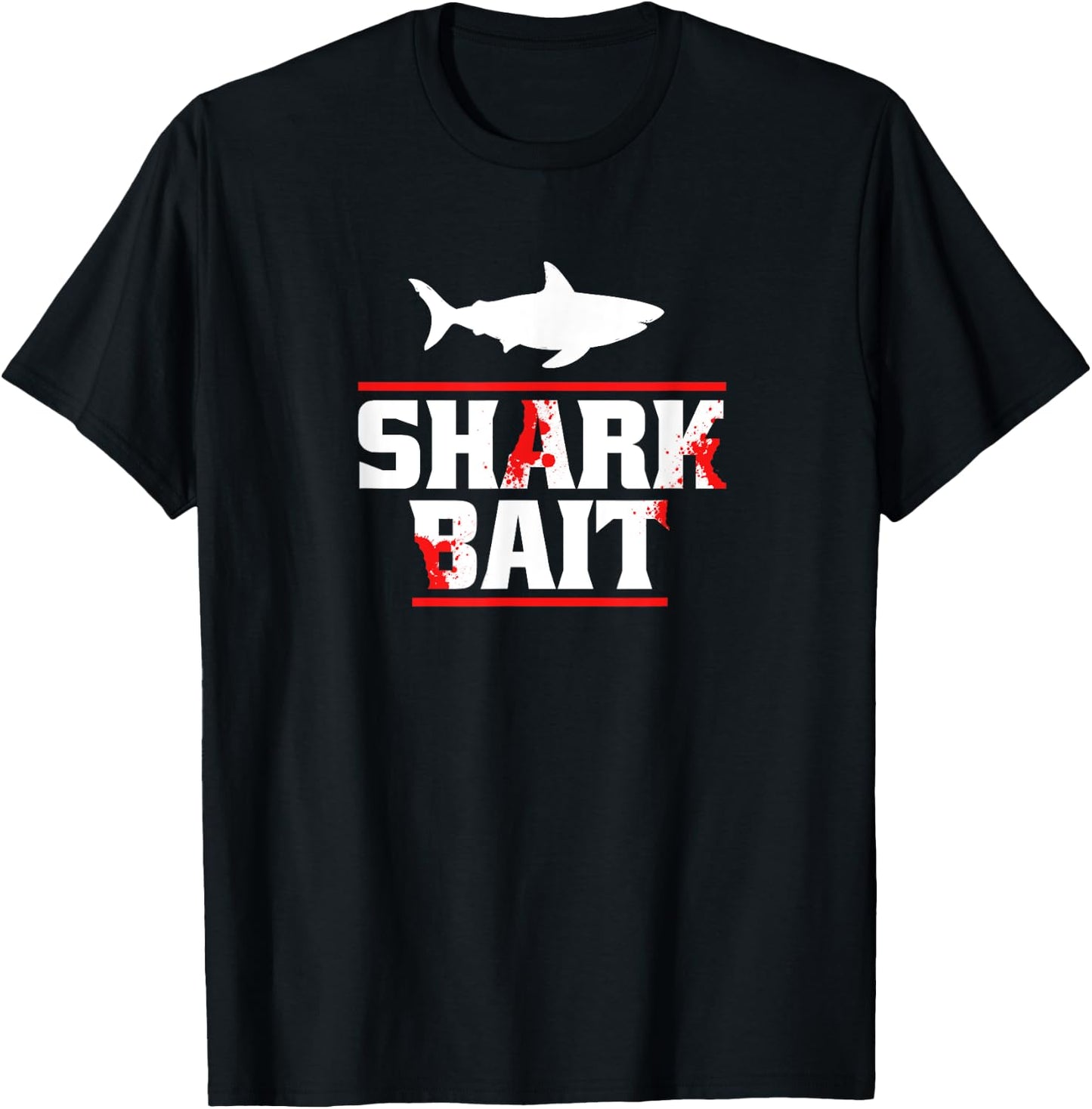 Shark Bait Funny Shark Lover T-Shirt - T-Shirt | Black