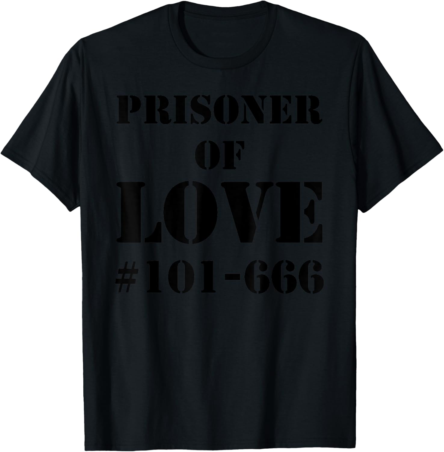 Prisoner Of Love: Funny Convict For Halloween T-Shirt - T-Shirt | Black
