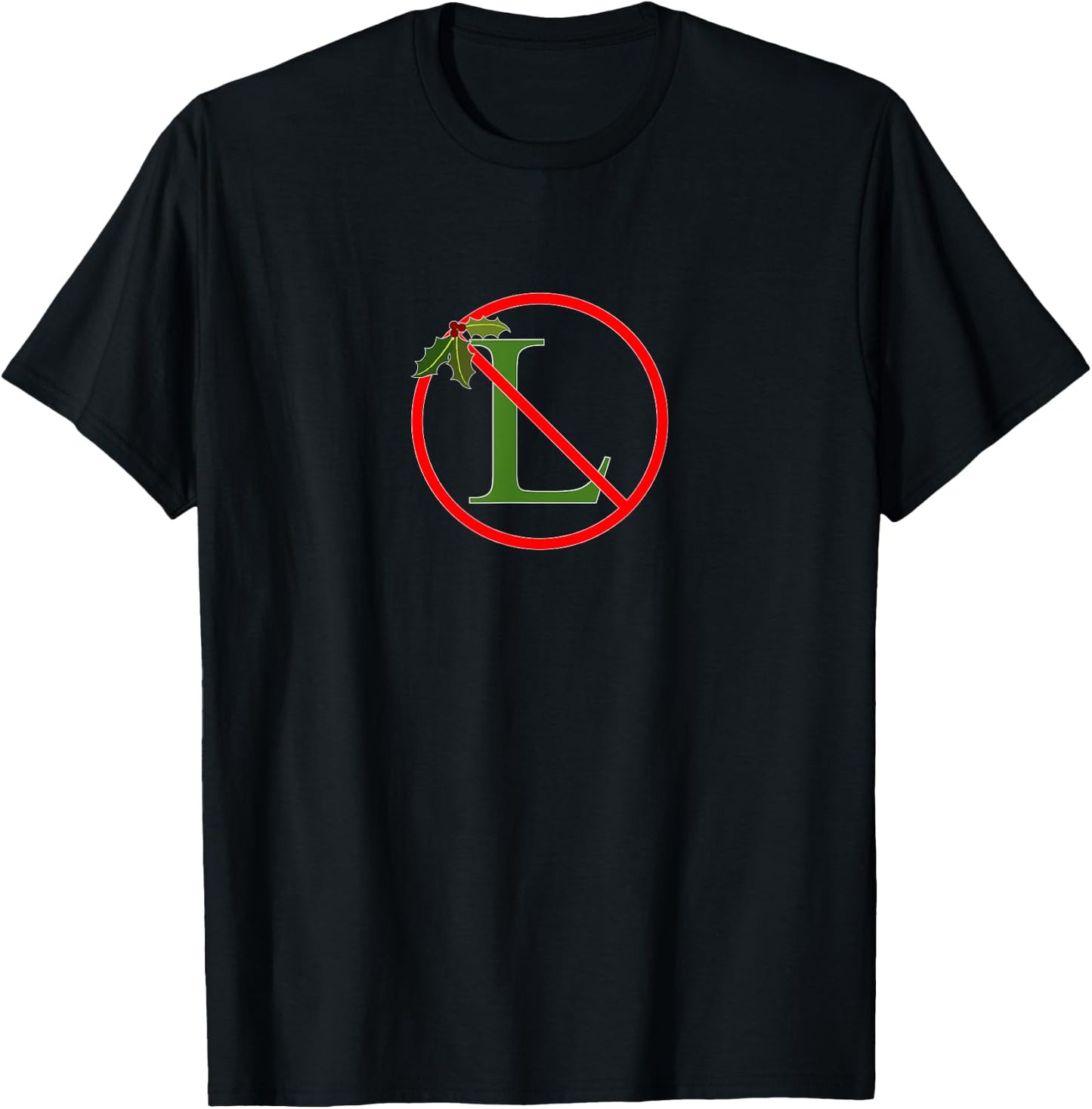 No "L" Noel Visual Pun Funny Christmas T-Shirt - T-Shirt | Black