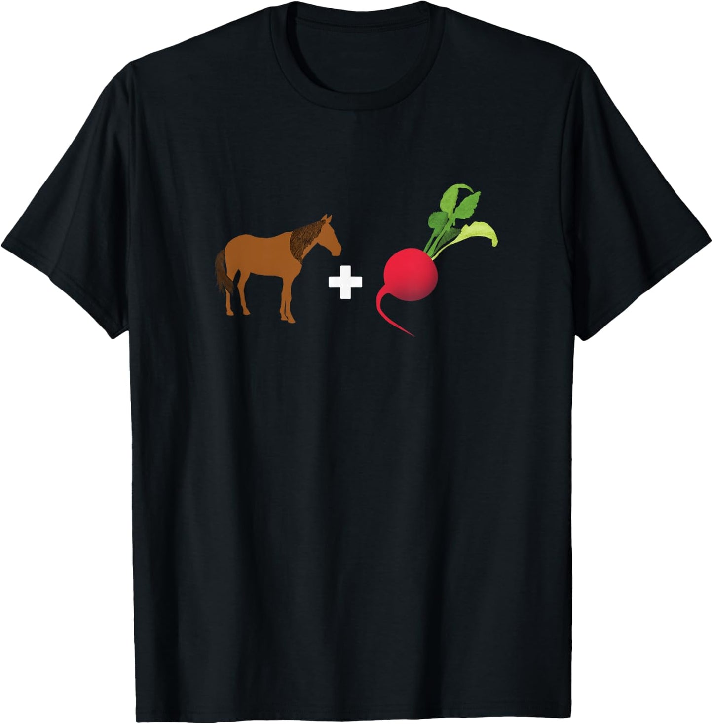 Horse Radish Funny Vegetable Pun, Horseradish Foodie T-Shirt - T-Shirt | Black