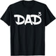 Dad 3 Kids 3rd Pregnancy Announcement Third Baby T-Shirt - T-Shirt | Black