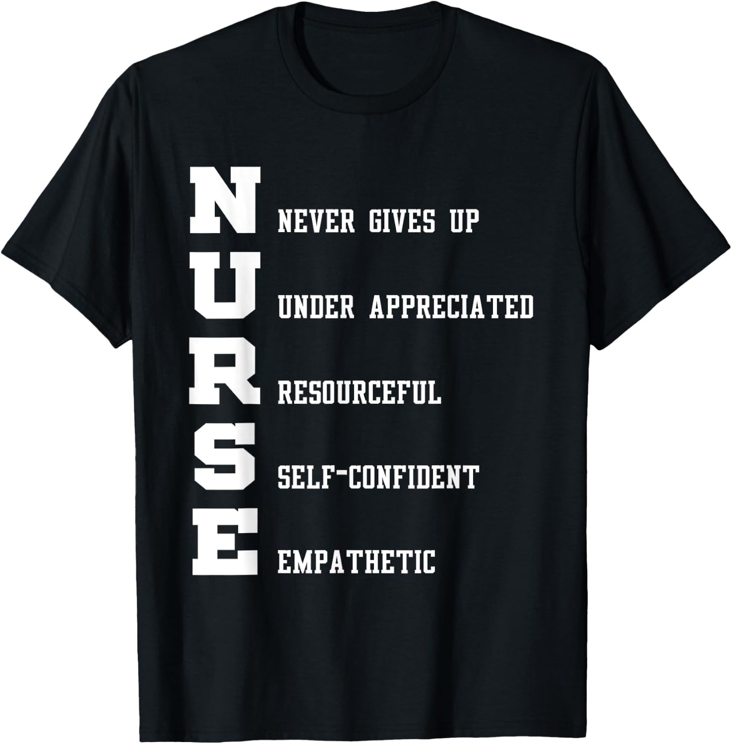 Nurse - Nurse Never Gives Up Under Appreciated T-Shirt - T-Shirt | Black